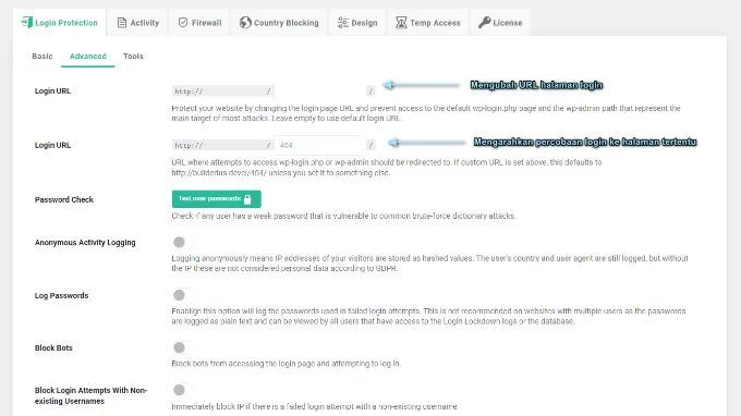 Mengubah URL Halaman Login WordPress Menggunakan WP Login Lockdown